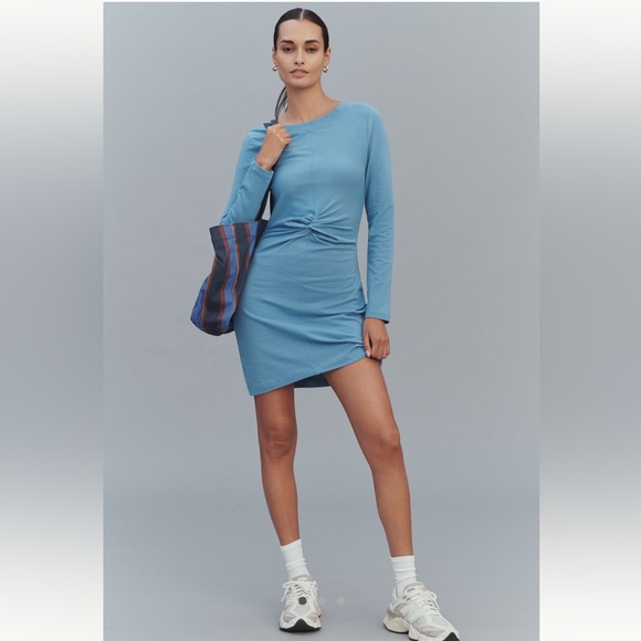 Daily Practice Dresses & Skirts - Anthropologie Daily Practice Gathered Mini Dress | Deep Sky | Medium | NWT